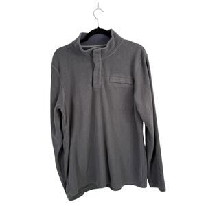 Free Fly Bamboo Lightweight Fleece Snap Pullover Therman Grey Hike Womens Large